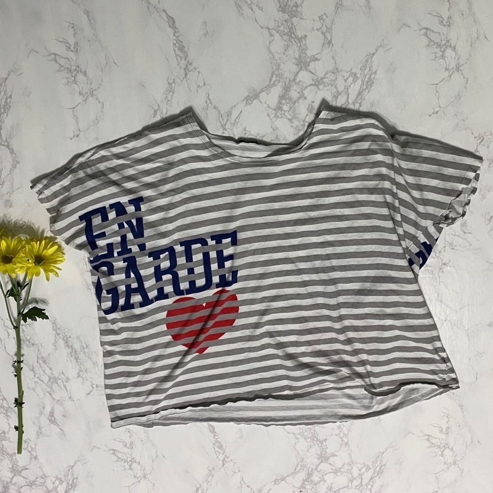 UO Truly Madly Deeply En Garde striped t-shirt OS - Picture 3 of 7